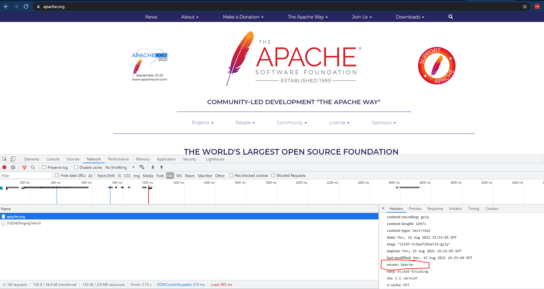 Apache Server Header