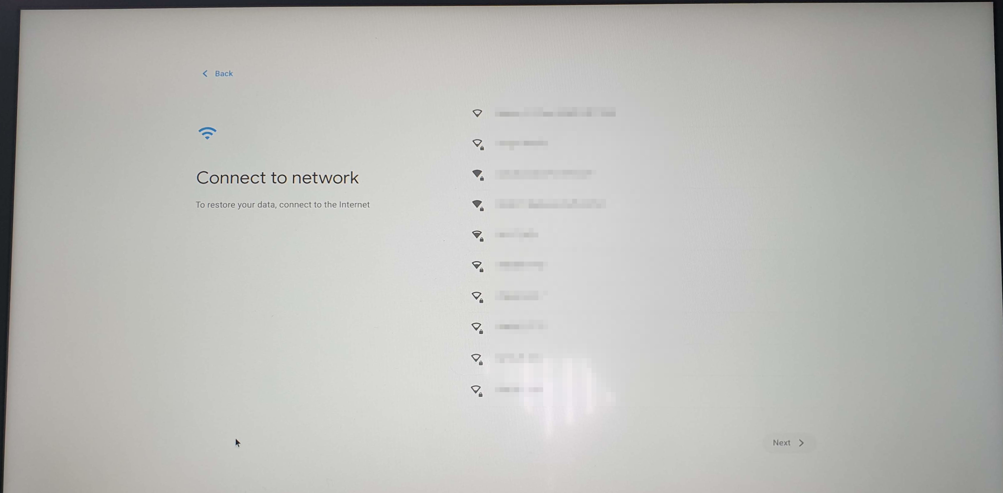 Selecting a WiFi network